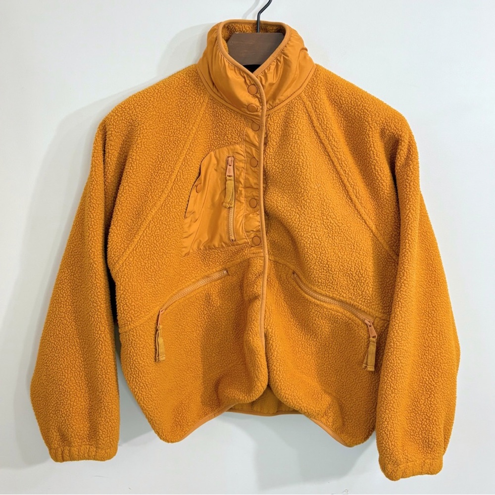 FP Movement by Free People Mustard Yellow Sherpa Jacket - Picture 2 of 14